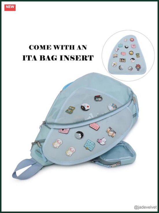 Oxford Ita Bag Pin Display Chest Pack Single Shoulder Bag Sport Backpack